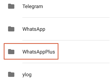 Como copiar as conversas do WhatsApp para o WhatsApp Plus - Passo 3