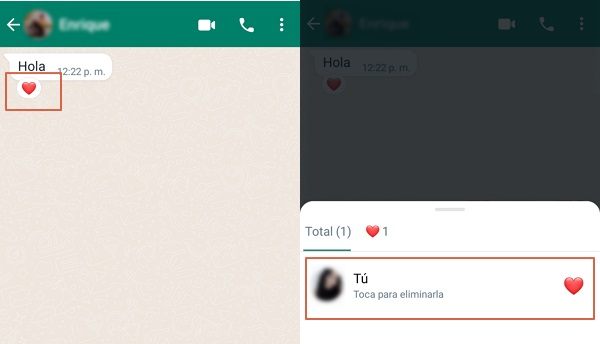How to view the reactions of a WhatsApp message